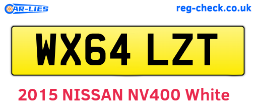 WX64LZT are the vehicle registration plates.