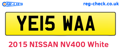 YE15WAA are the vehicle registration plates.