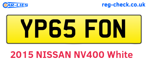 YP65FON are the vehicle registration plates.