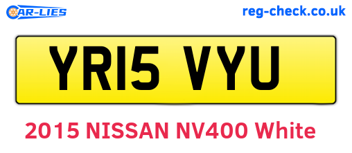 YR15VYU are the vehicle registration plates.