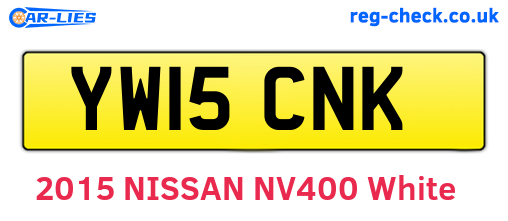 YW15CNK are the vehicle registration plates.