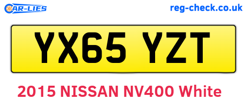 YX65YZT are the vehicle registration plates.