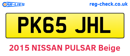 PK65JHL are the vehicle registration plates.