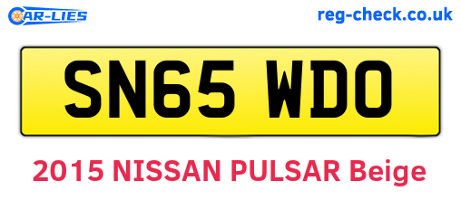 SN65WDO are the vehicle registration plates.