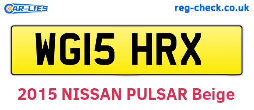 WG15HRX are the vehicle registration plates.