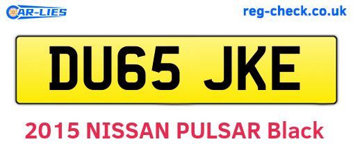 DU65JKE are the vehicle registration plates.