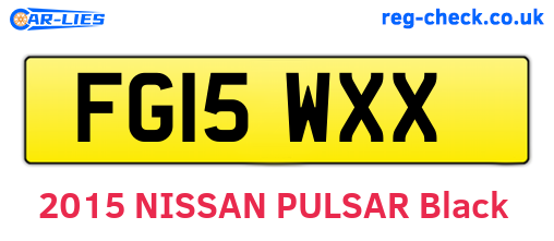 FG15WXX are the vehicle registration plates.