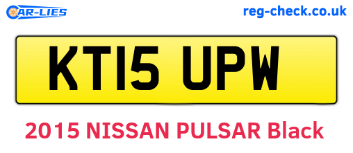 KT15UPW are the vehicle registration plates.