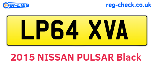 LP64XVA are the vehicle registration plates.
