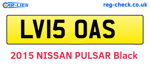 LV15OAS are the vehicle registration plates.