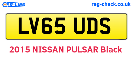 LV65UDS are the vehicle registration plates.