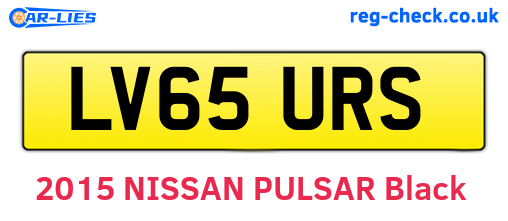 LV65URS are the vehicle registration plates.