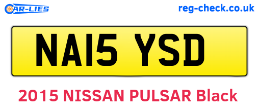 NA15YSD are the vehicle registration plates.