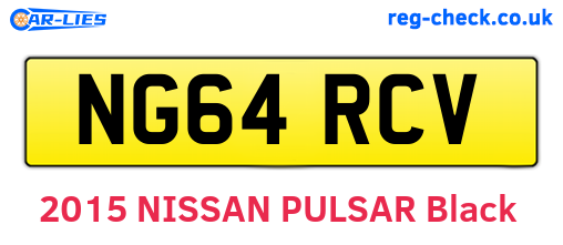 NG64RCV are the vehicle registration plates.