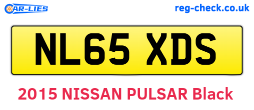 NL65XDS are the vehicle registration plates.