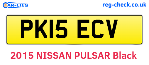 PK15ECV are the vehicle registration plates.