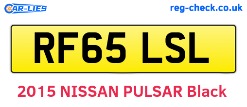 RF65LSL are the vehicle registration plates.