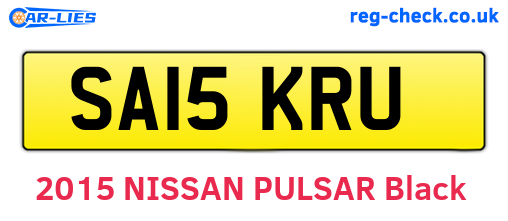SA15KRU are the vehicle registration plates.