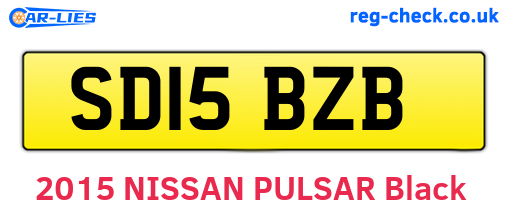 SD15BZB are the vehicle registration plates.