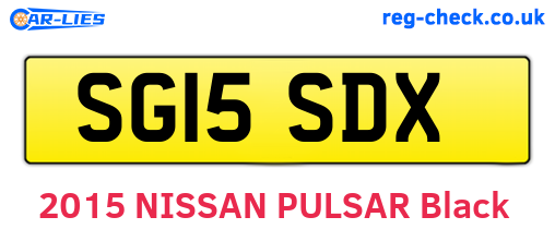 SG15SDX are the vehicle registration plates.