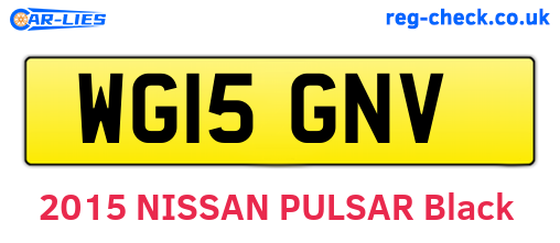 WG15GNV are the vehicle registration plates.