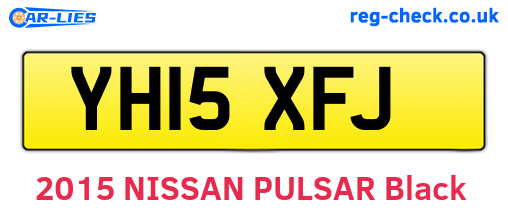 YH15XFJ are the vehicle registration plates.