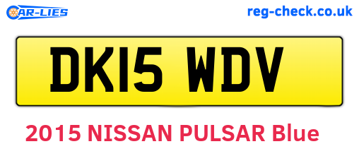 DK15WDV are the vehicle registration plates.