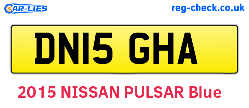 DN15GHA are the vehicle registration plates.