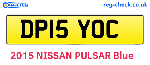 DP15YOC are the vehicle registration plates.