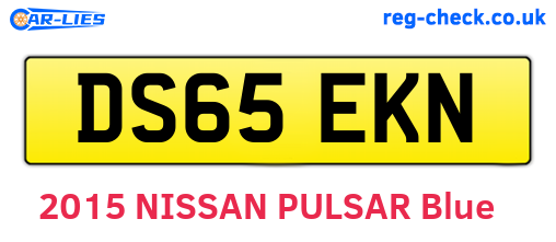 DS65EKN are the vehicle registration plates.