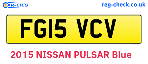 FG15VCV are the vehicle registration plates.