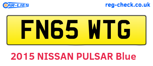 FN65WTG are the vehicle registration plates.