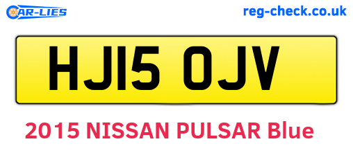 HJ15OJV are the vehicle registration plates.