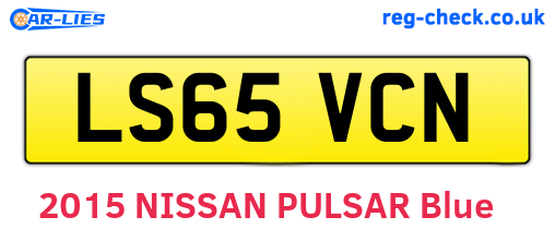 LS65VCN are the vehicle registration plates.