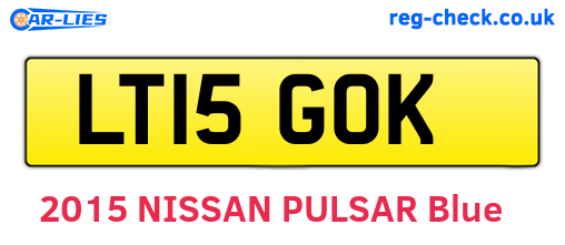 LT15GOK are the vehicle registration plates.