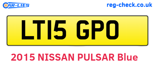 LT15GPO are the vehicle registration plates.
