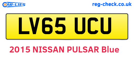LV65UCU are the vehicle registration plates.