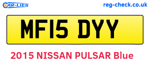 MF15DYY are the vehicle registration plates.