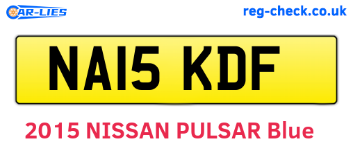 NA15KDF are the vehicle registration plates.