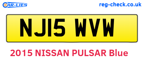 NJ15WVW are the vehicle registration plates.
