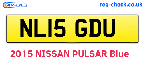 NL15GDU are the vehicle registration plates.