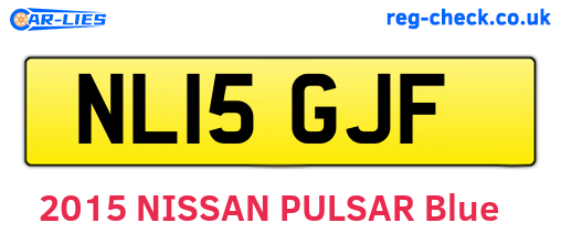 NL15GJF are the vehicle registration plates.