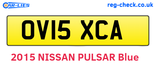 OV15XCA are the vehicle registration plates.