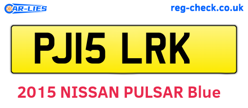 PJ15LRK are the vehicle registration plates.