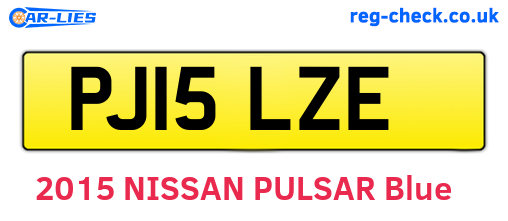 PJ15LZE are the vehicle registration plates.