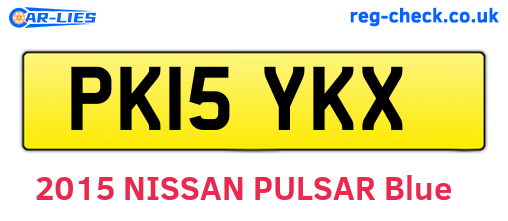 PK15YKX are the vehicle registration plates.