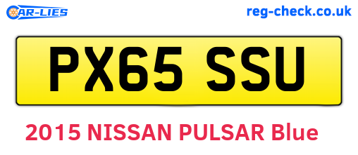 PX65SSU are the vehicle registration plates.