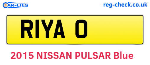 R1YAO are the vehicle registration plates.