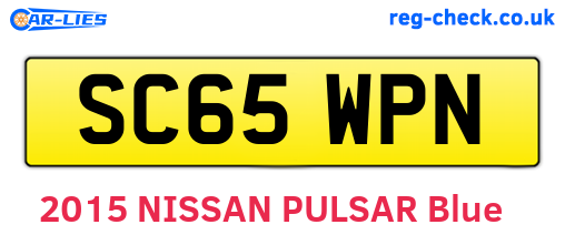 SC65WPN are the vehicle registration plates.