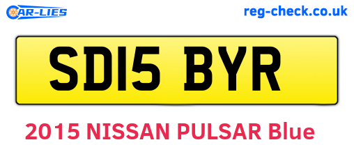 SD15BYR are the vehicle registration plates.